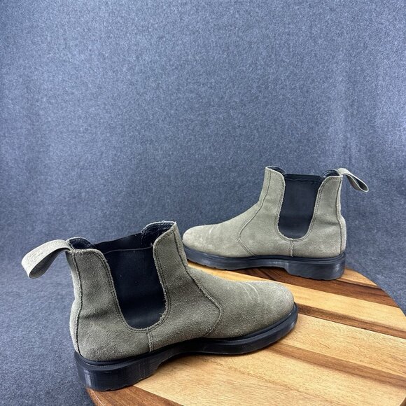Dr Martens Green Suede Chelsea Boots 2976 Womens 10 Mens 9 - Picture 7 of 9